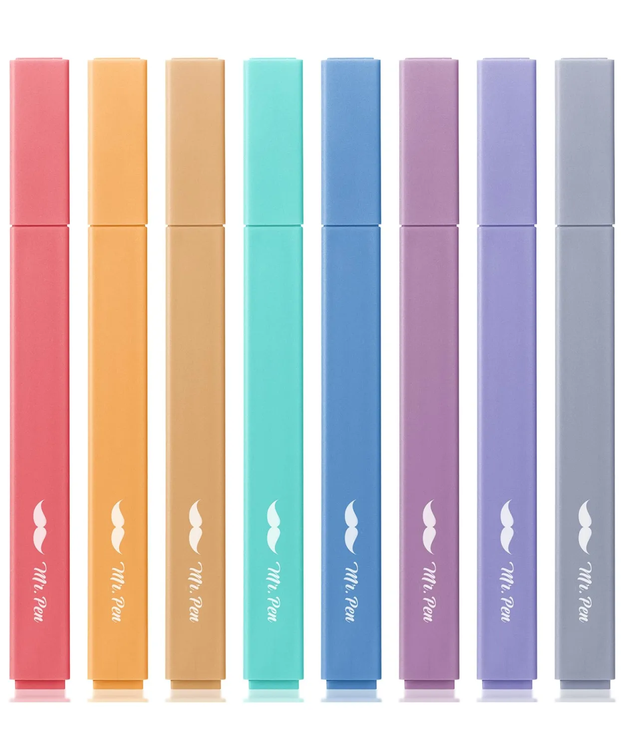 Mr. Pen- Aesthetic Highlighters No Bleed, 8 Pack, Assorted Colors | Chisel Tip, Cute Highlighters Assorted Colors for Journaling, Highlighting, Underlining, Fast Dry, Back to School Supplies