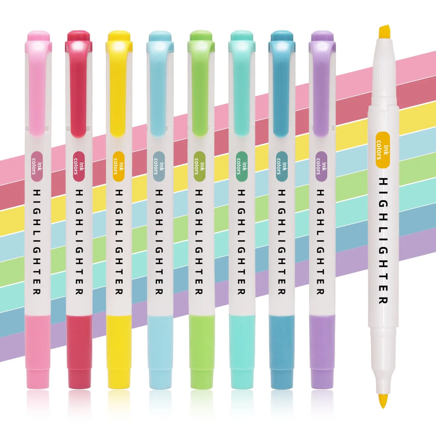 Pastel Highlighters Set, 8 Pack Highlighters Assorted Colors