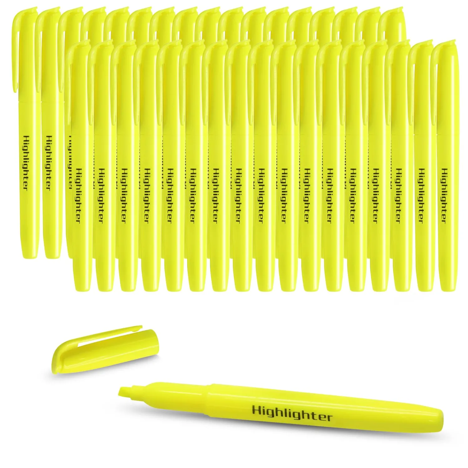 Zorfeter Yellow Highlighters, 30 Pack