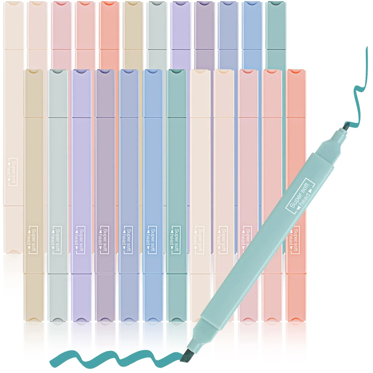 Meanplan 24 Pcs Aesthetic Bible Highlighters Double Ended No Bleed