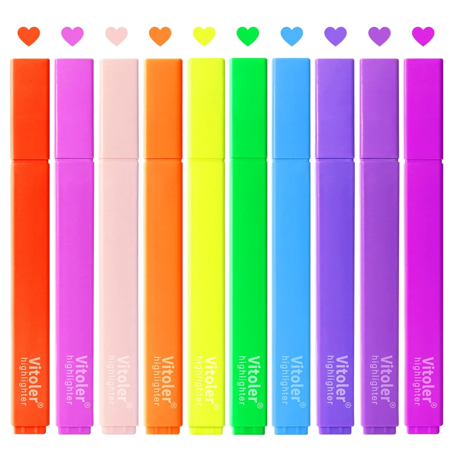 Cute Highlighters Set,Bright Color Quick Dry for School Office