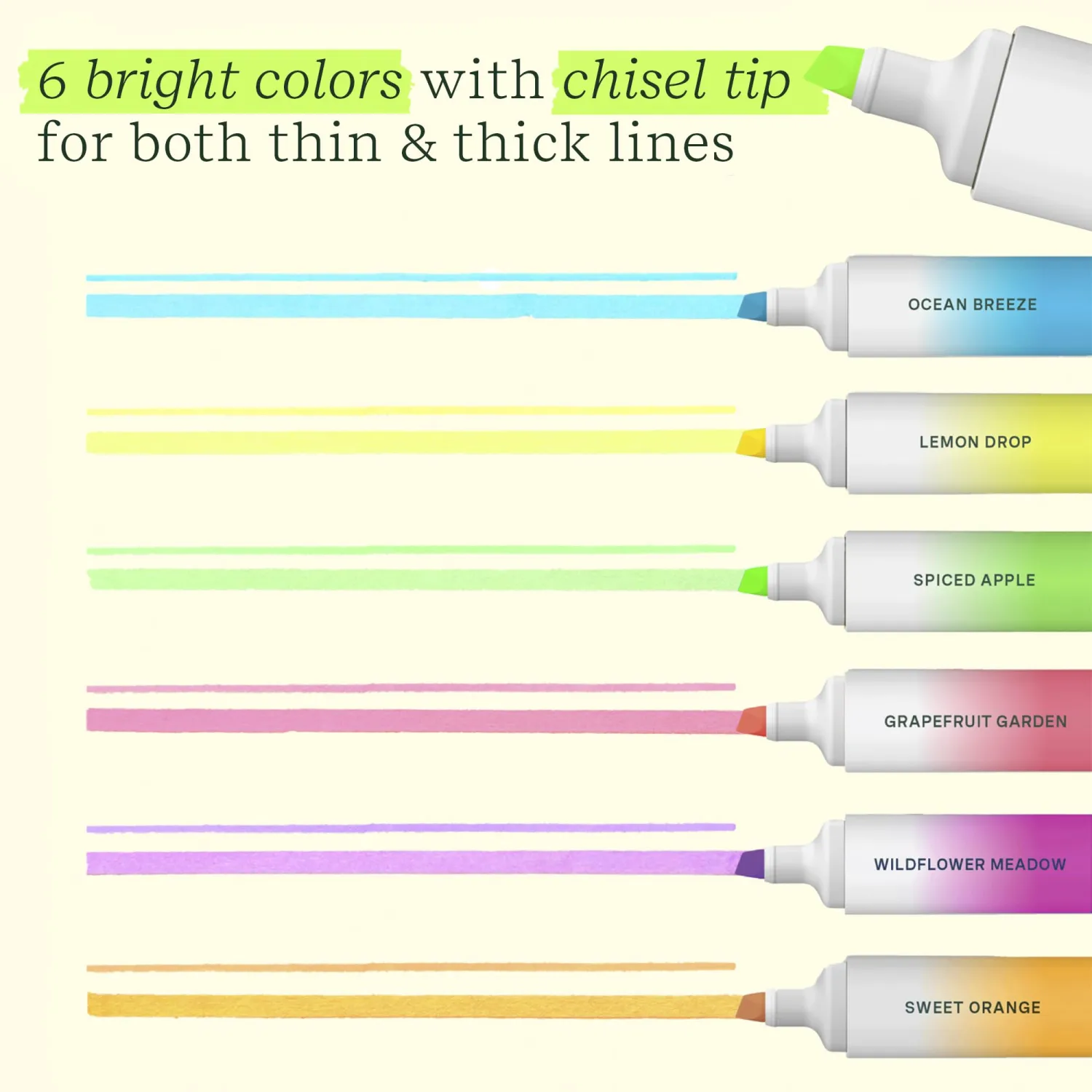 Lifelines Scented Stacking Highlighters, 2-Pack, Assorted Colors