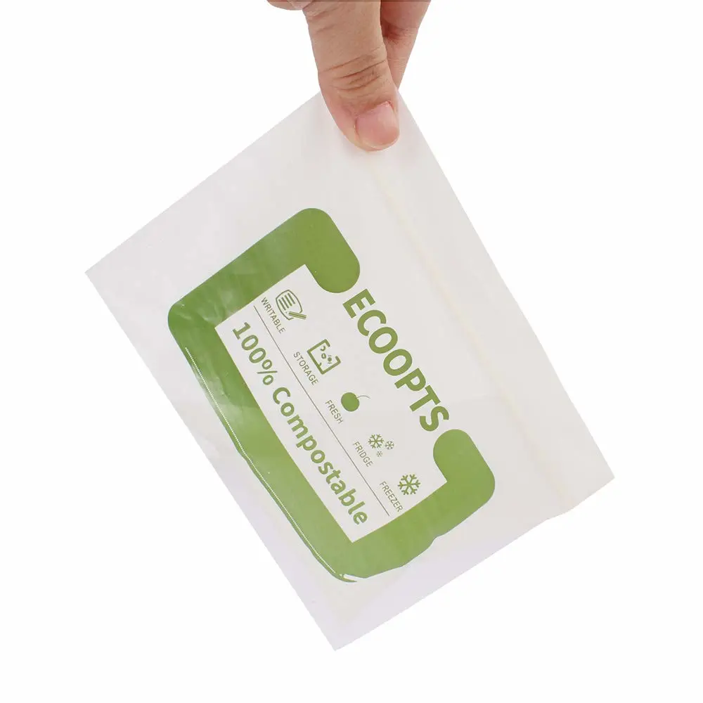 100% Compostable Snack Zip Bag | ECO-Friendly Small Storage Bags | Freezer Bag | Plant-Based BPA-free | Seal well for Cookie, Chips and Snack (1, Small)