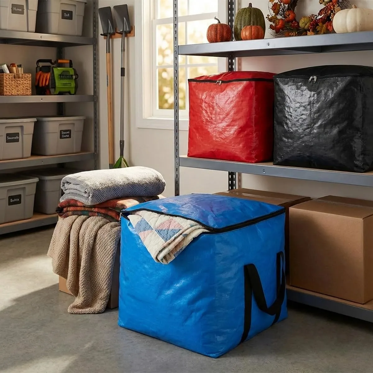 Extra Large Cube Moving Bags (Blue, 19"x19"x19")