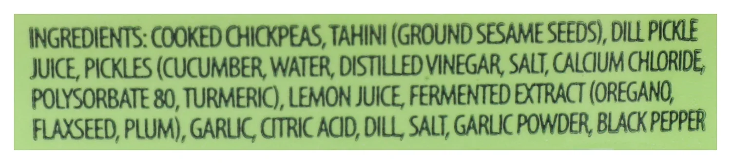 Baba's, Hummus Dilly Dill Pickle, 10 Ounce