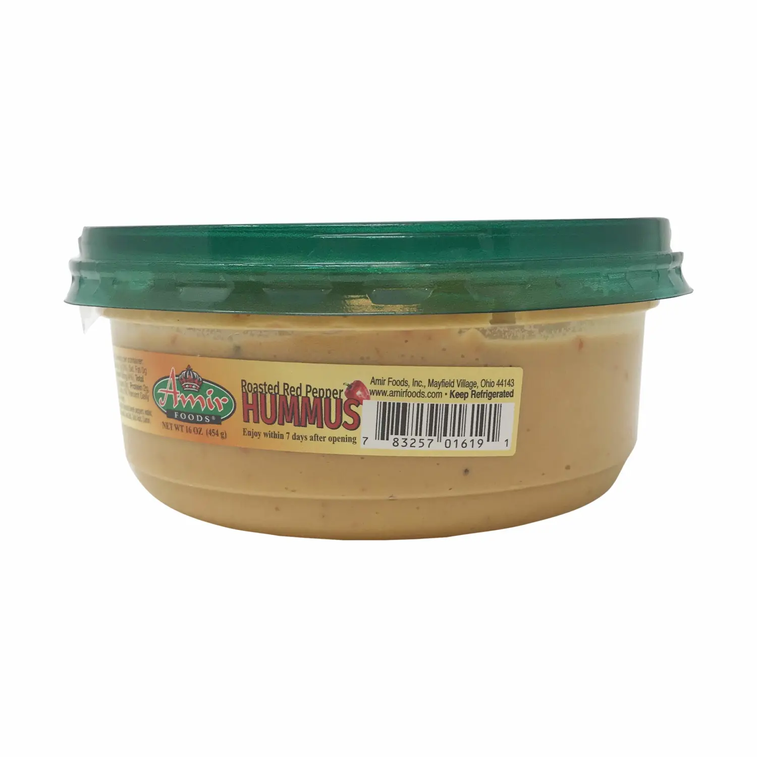 Amir Foods, Hummus Roasted Red Pepper, 16 Ounce