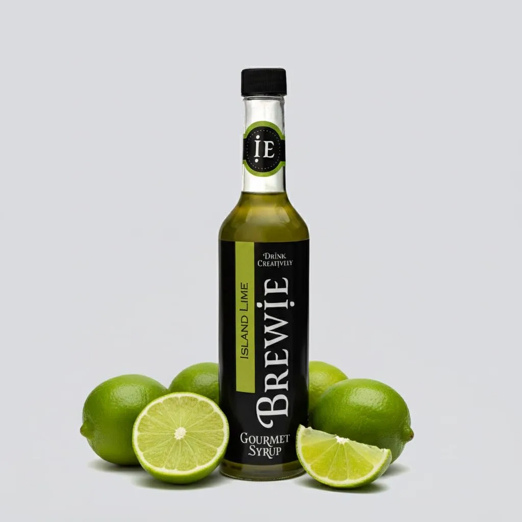 BREWIE Island Lime Gourmet Syrup (Pint, 17 Servings)