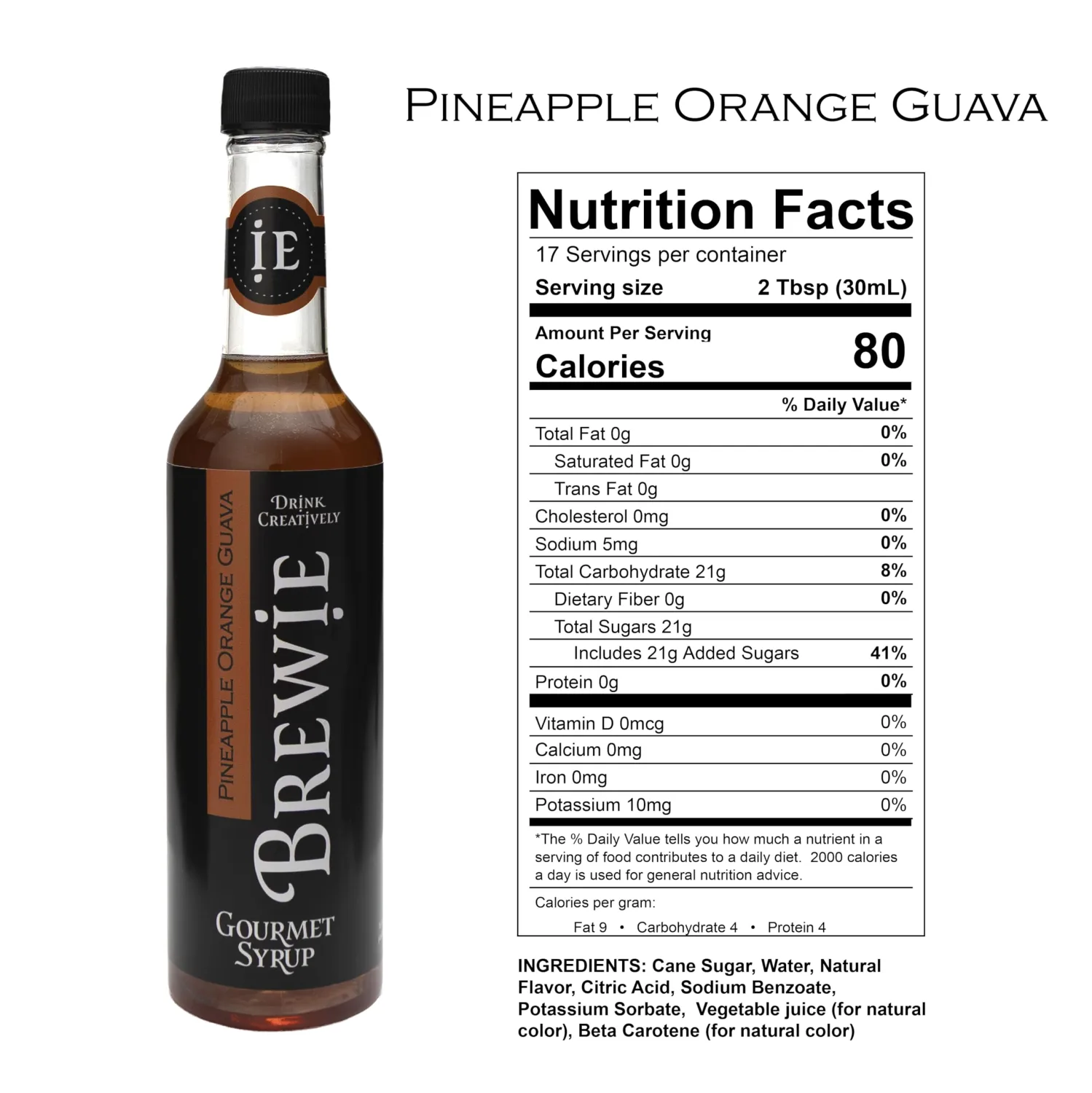 BREWIE POG Gourmet Syrup (Pint, 17 Servings)