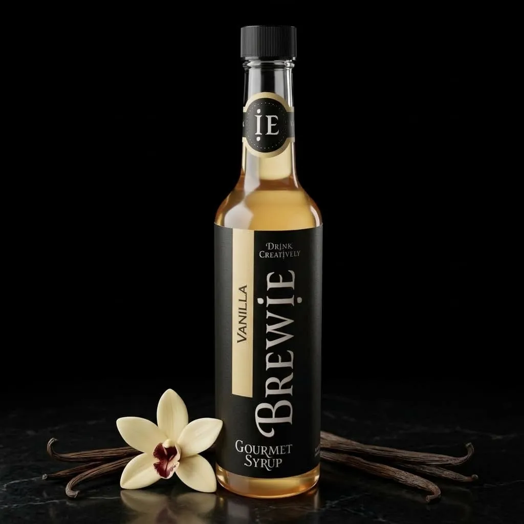 BREWIE Vanilla Gourmet Syrup (Pint, 17 Servings)