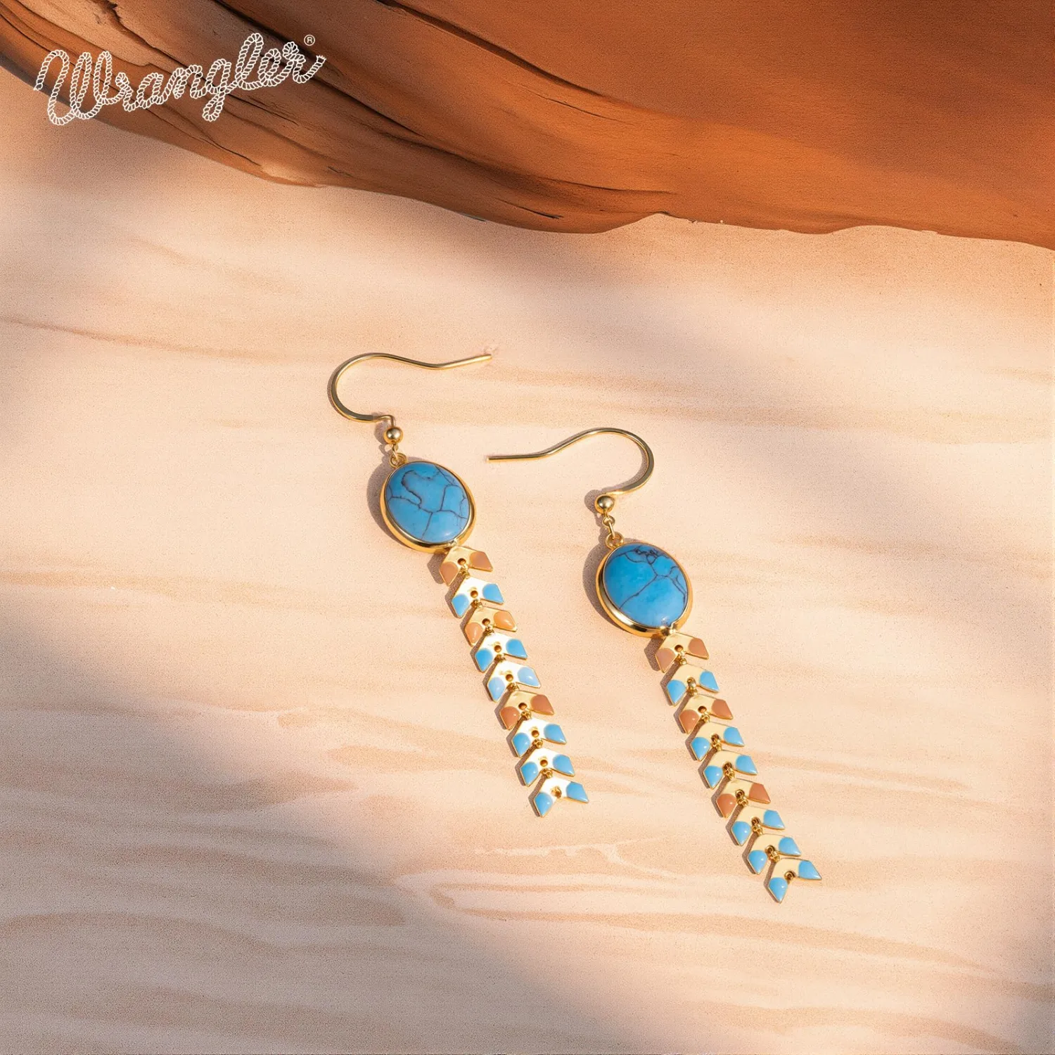 Montana West Wrangler Gold Western Dangle Drop Earrings for Women Boho