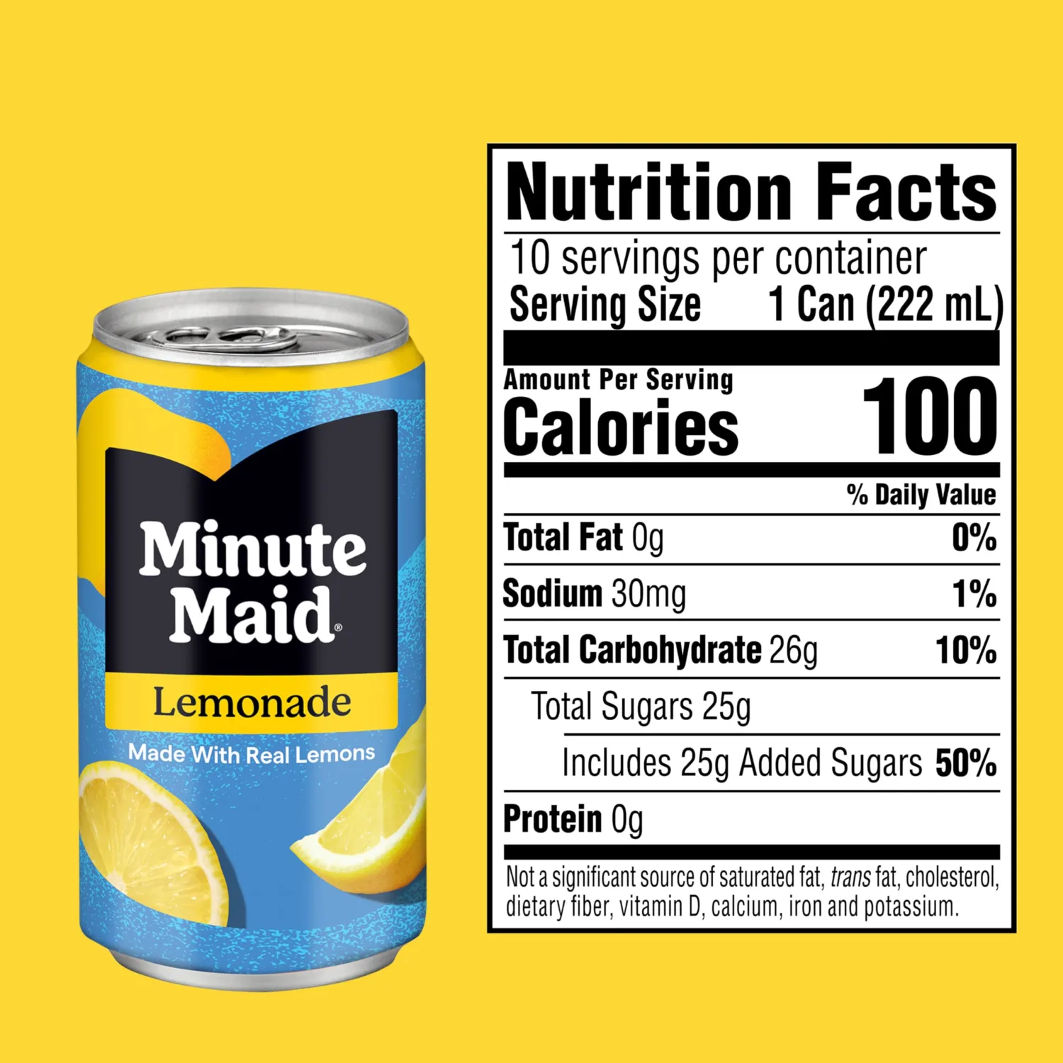 Minute Maid Lemonade Fridge Pack Cans, 7.5 fl oz, 10 Pack