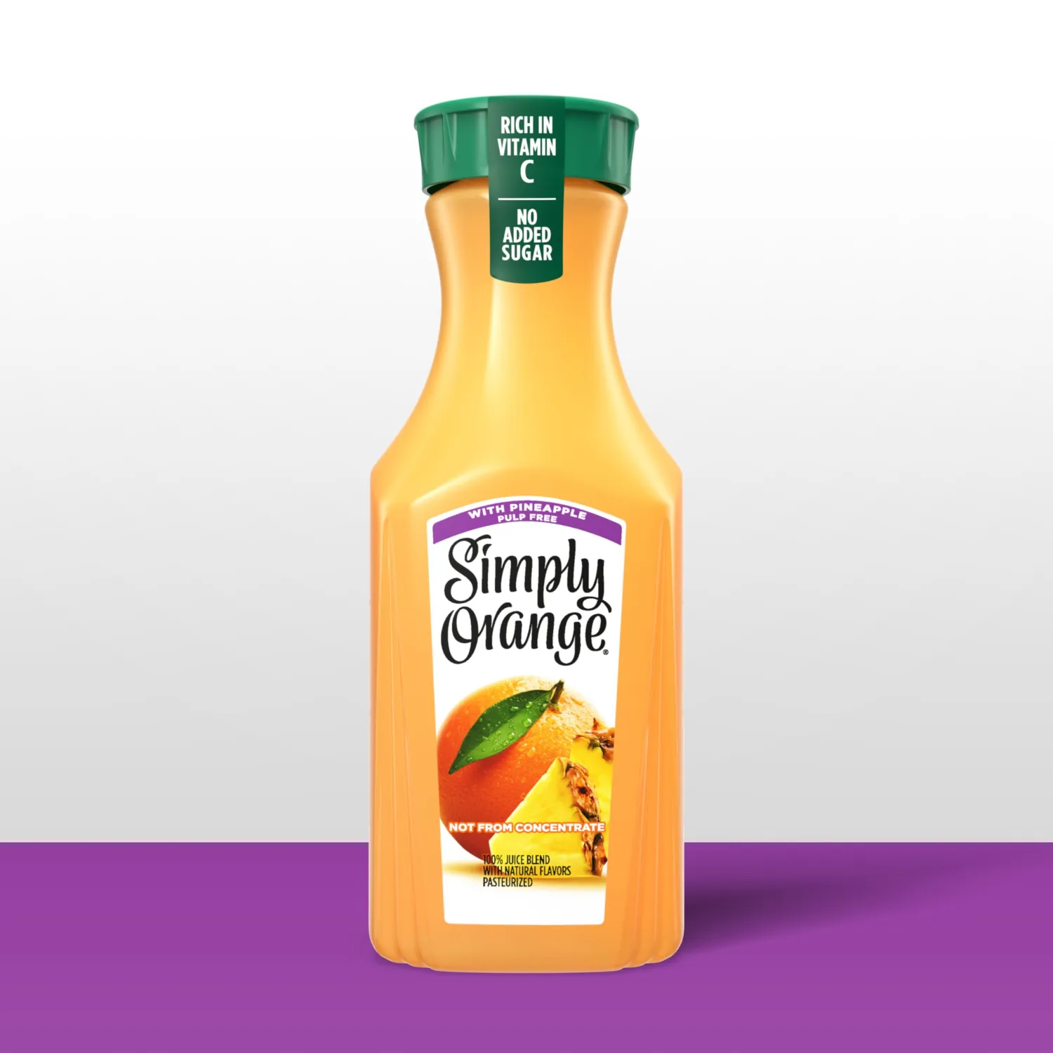 Simply Orange with Pineapple Juice Bottle, 46 fl oz
