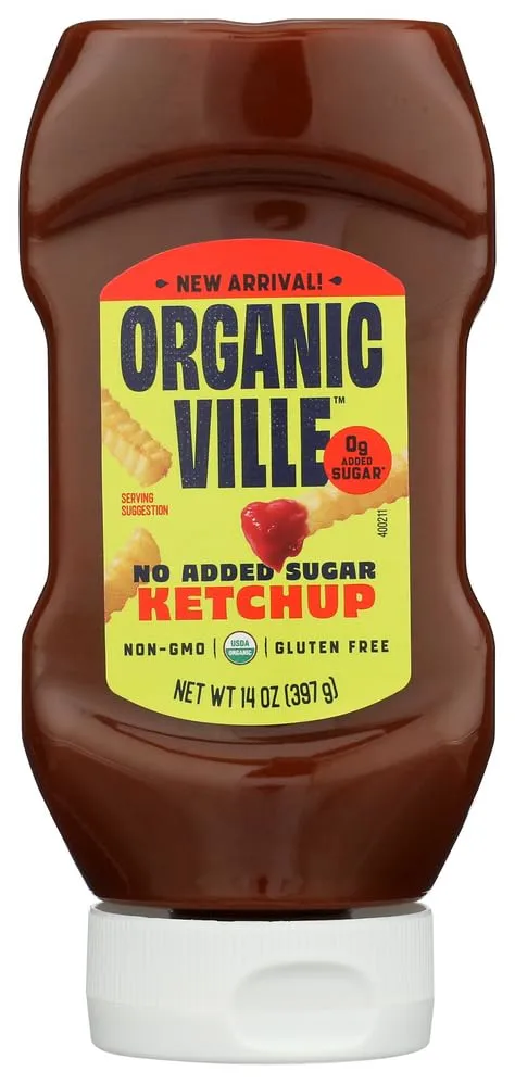 Organicville Organic No Sugar Added Ketchup, 14 OZ