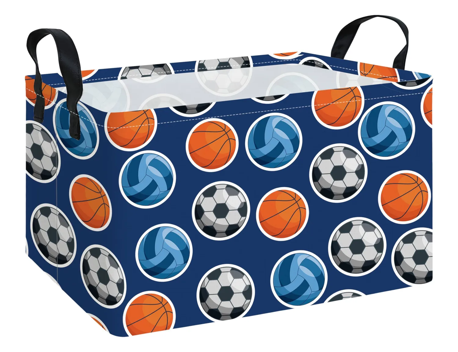 Rectangular Collapsible Storage Basket Nursery Toy Organizer Ball Sports