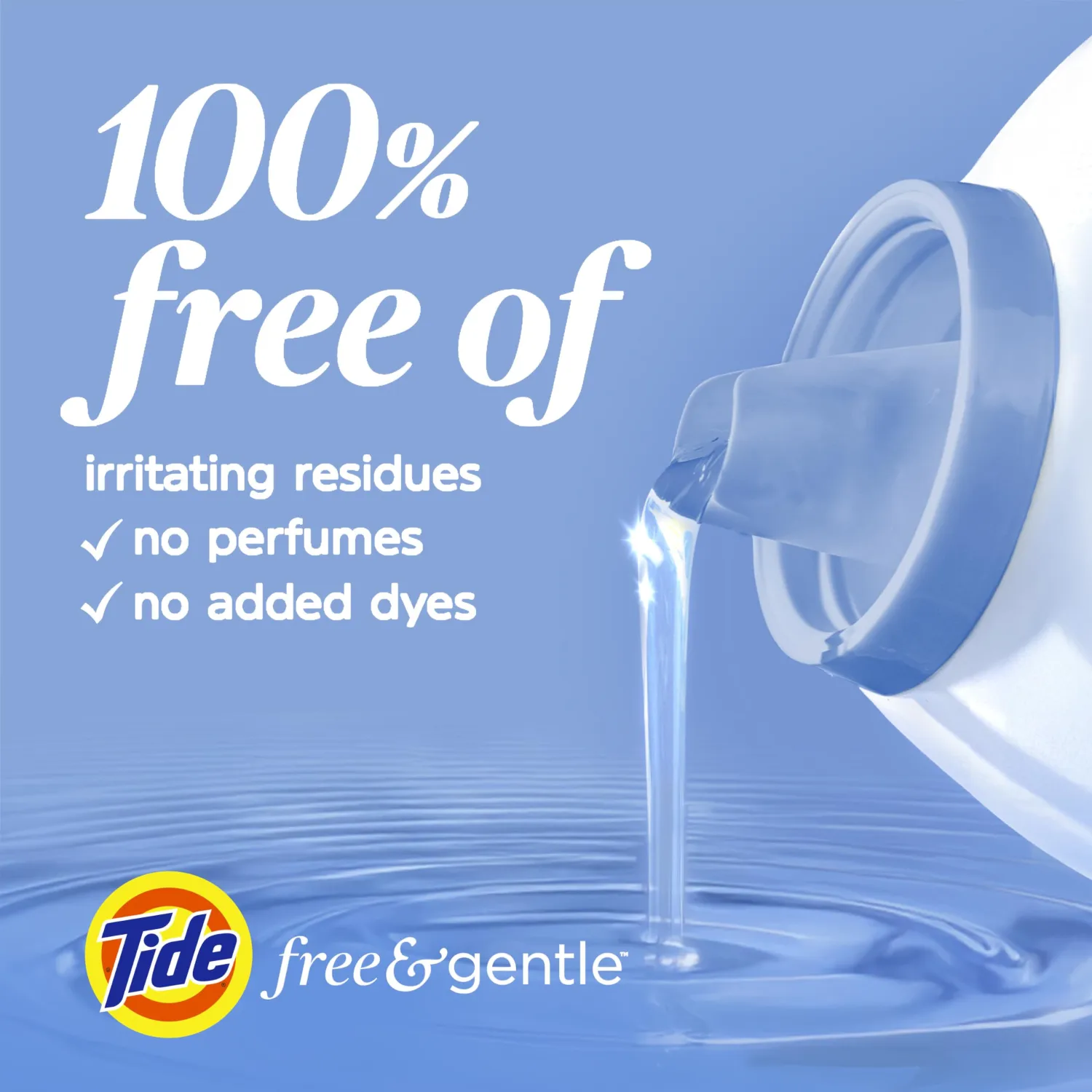 Tide Free & Gentle Liquid Laundry Detergent, 126 Loads, 166 fl oz, Tide Laundry Detergent, Clean Laundry Detergent