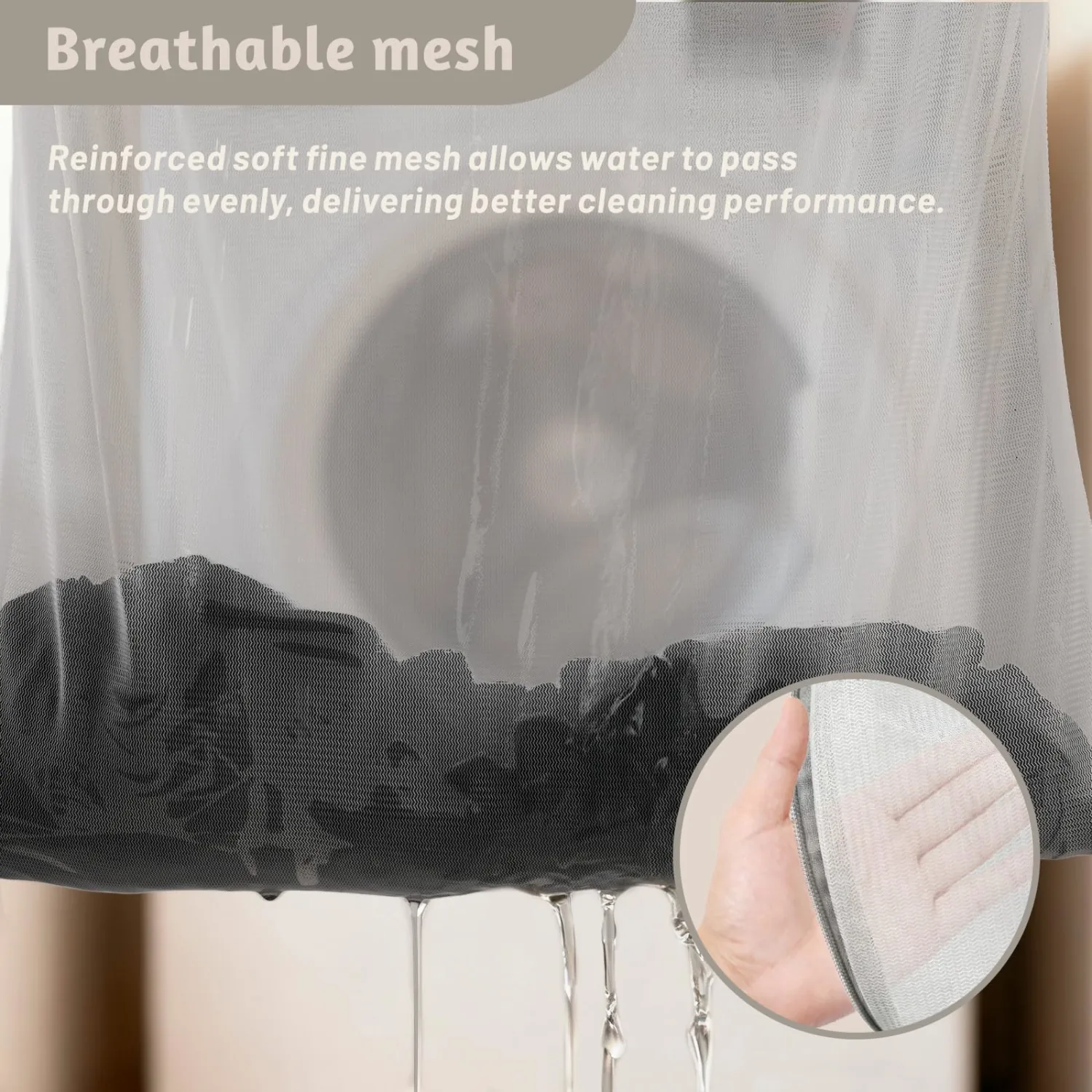 3 Pcs Premium Fine Mesh Laundry Bags, 3 Large 16 x 20 Inches Durable Laundry Wash Bags with Sturdy Zipper for Delicates, Laundry Bag for Delicates, Garment Bag for Washing Machine (3 Large)