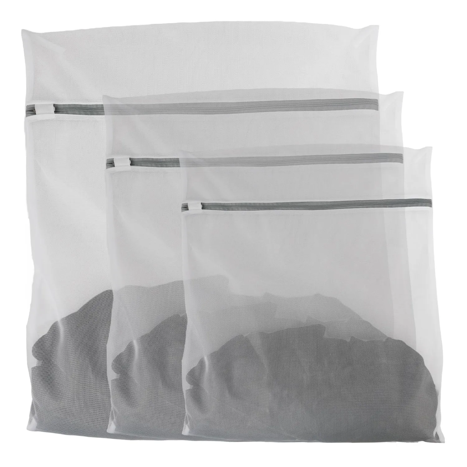 3 Pcs Premium Fine Mesh Laundry Bags, 20 x 24 Inches Durable Laundry Wash Bags with Sturdy Zipper for Delicates, Laundry Bag for Delicates, Garment Bag for Washing Machine (3 Extra Large)