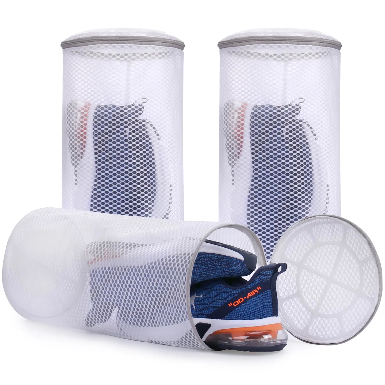 Muchfun 3Pcs Shoes Washing Machine Bag, Honeycomb Mesh Laundry Bags