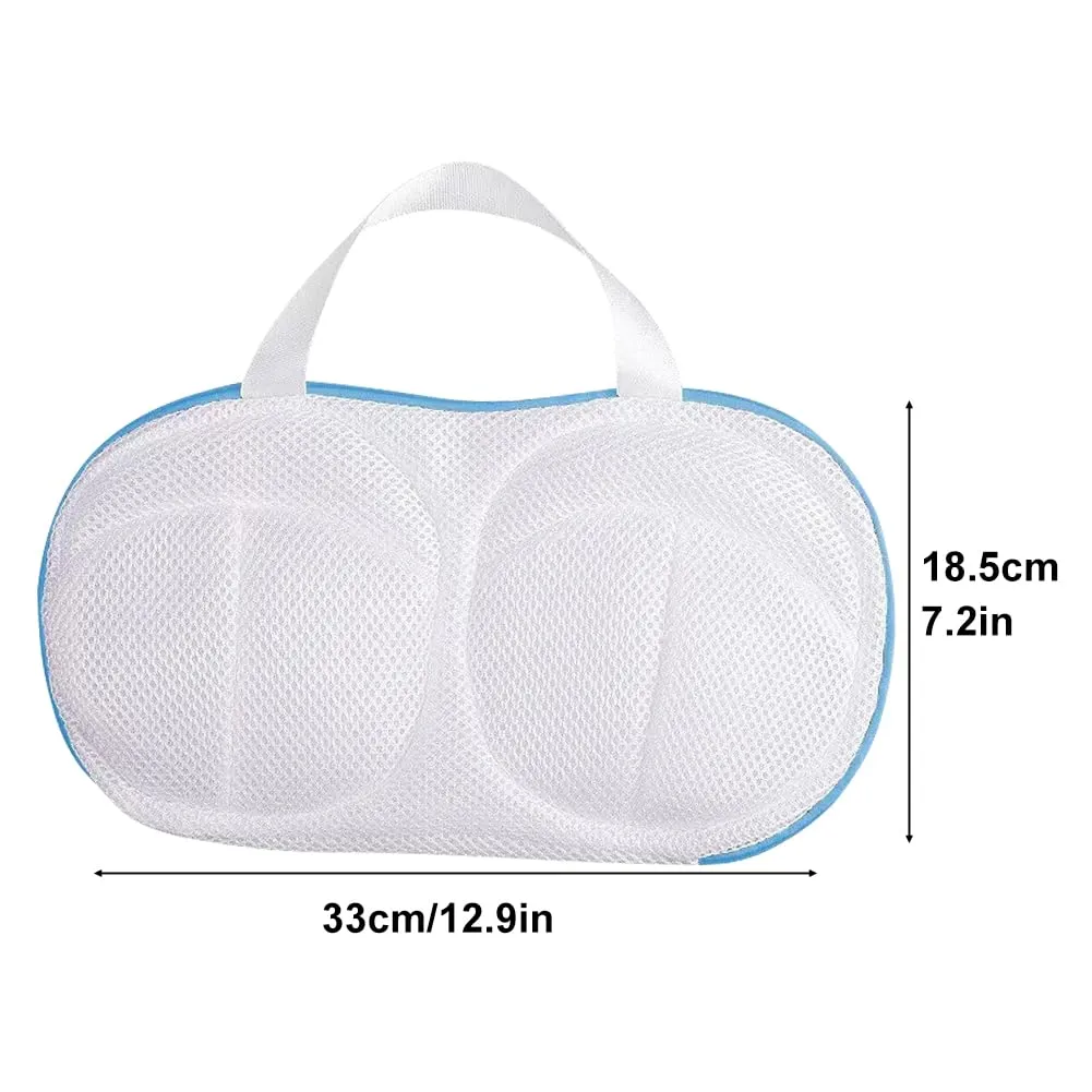 3 Pack Bra Laundry Wash Bags, Honeycomb Mesh Bag with Zipper&Hangable Loop