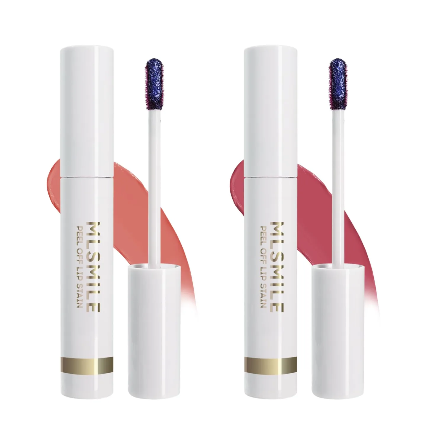 2PCS Lip Stain Peel Off, High Pigment Matte Lip Color