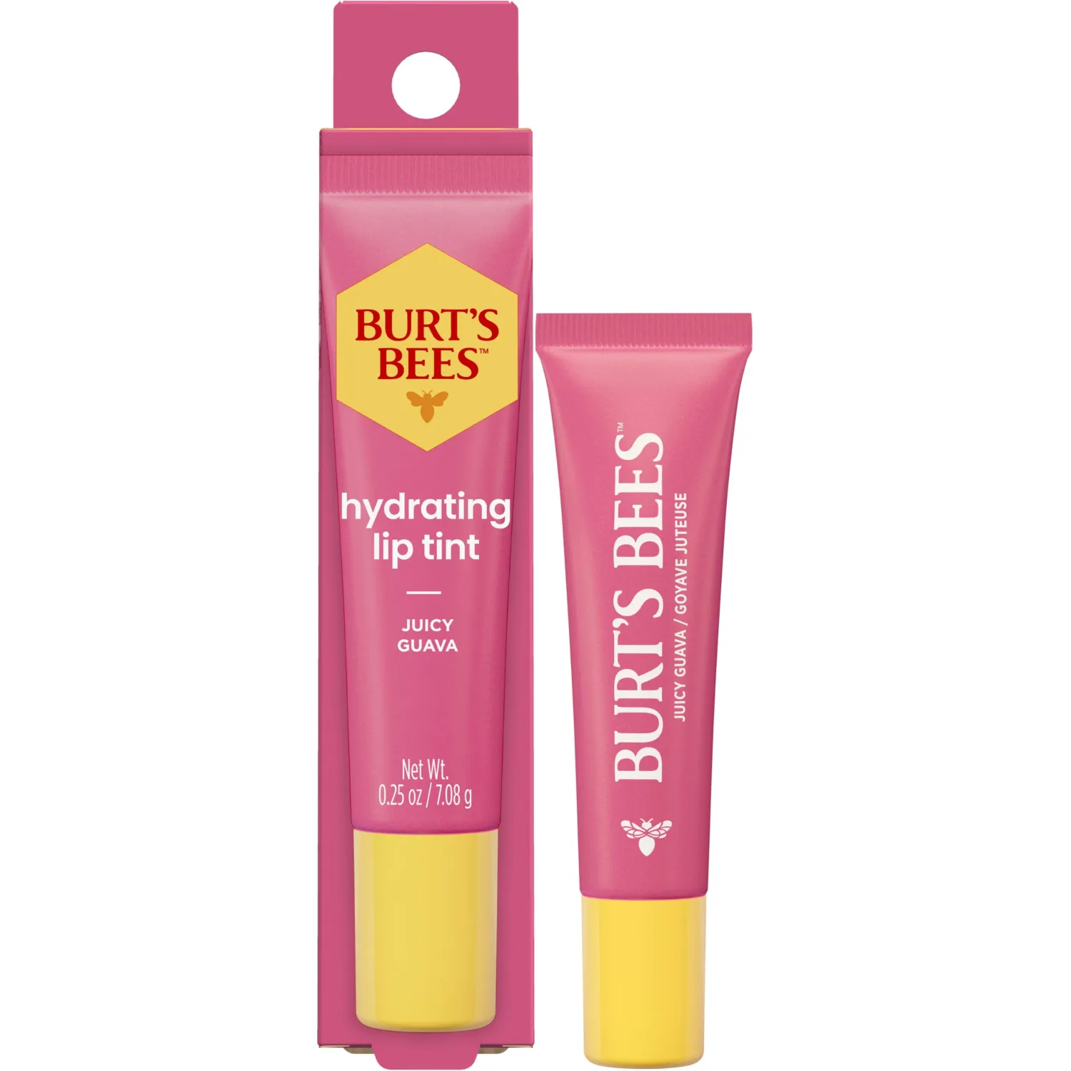 Burt's Bees Hydrating Squeeze Tinted Lip Balm, Juicy Guava, 0.25 oz