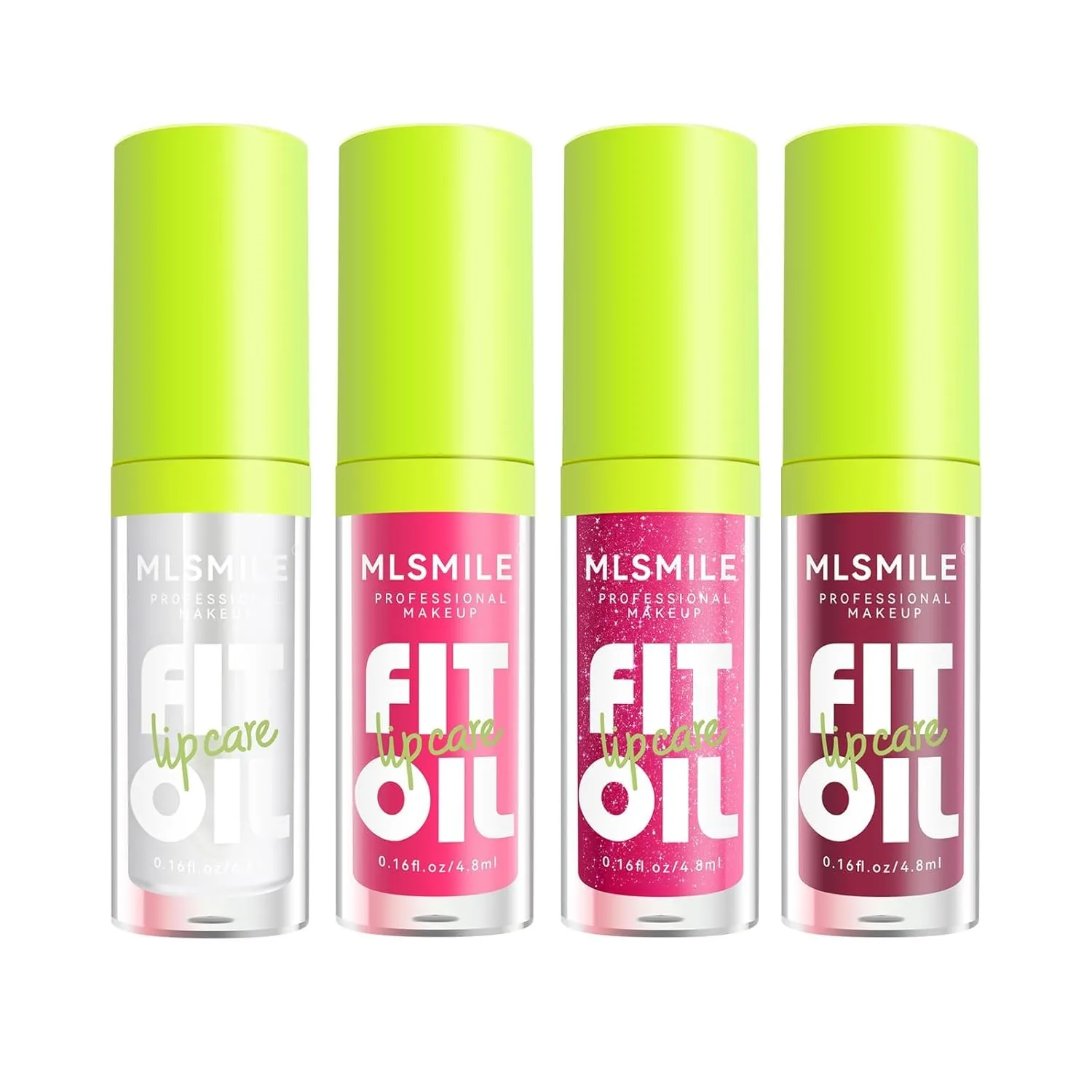 4 Colors Fat Lip Oil Lip Glaze Set, Tinted Gloss Lip Gloss Oil