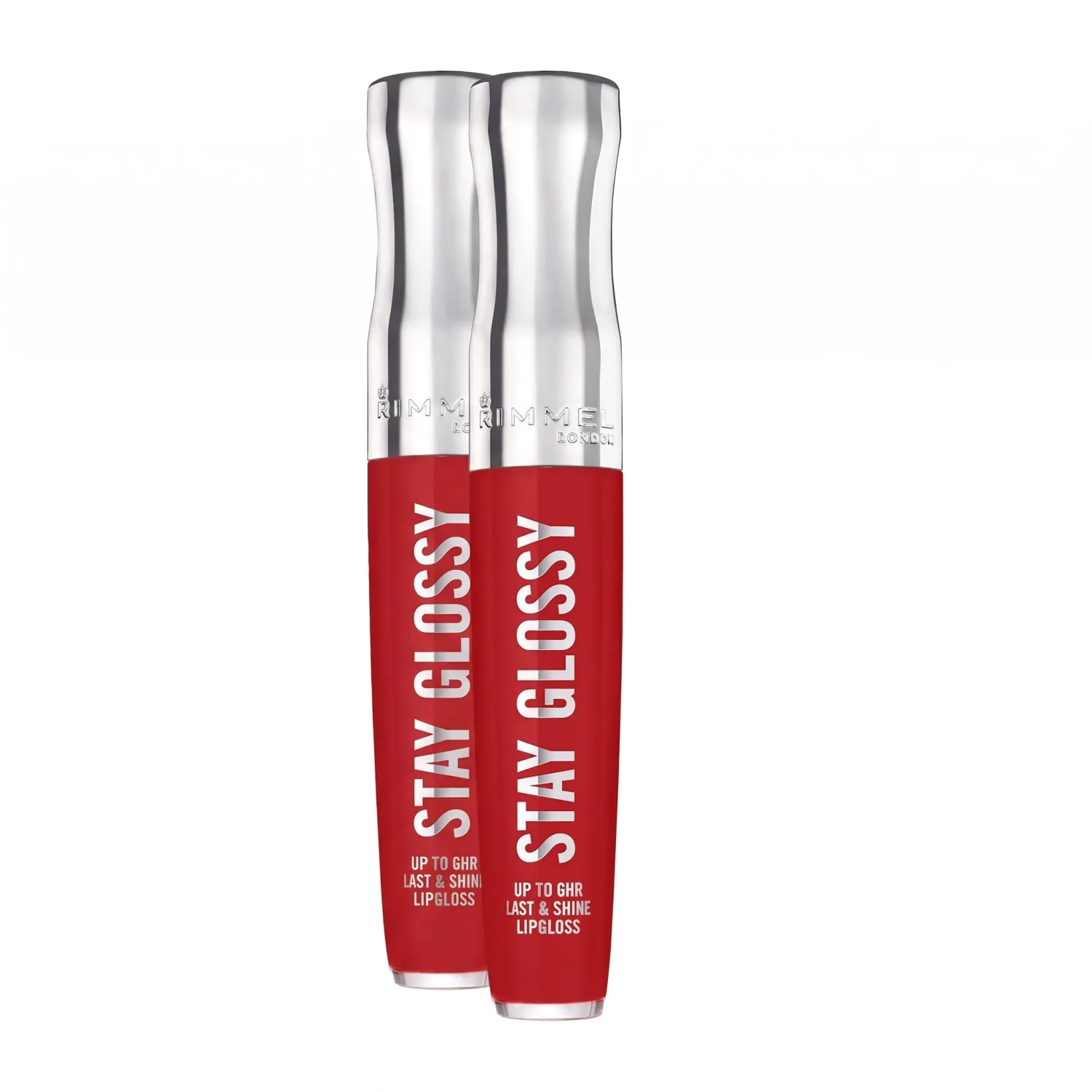 Rimmel London Stay Glossy, 440 Firecracker, Lip Gloss, Non-Sticky, Color and Shine, Up To 6-Hour Wear, Precise Applicator, 0.18oz (Pack of 2)
