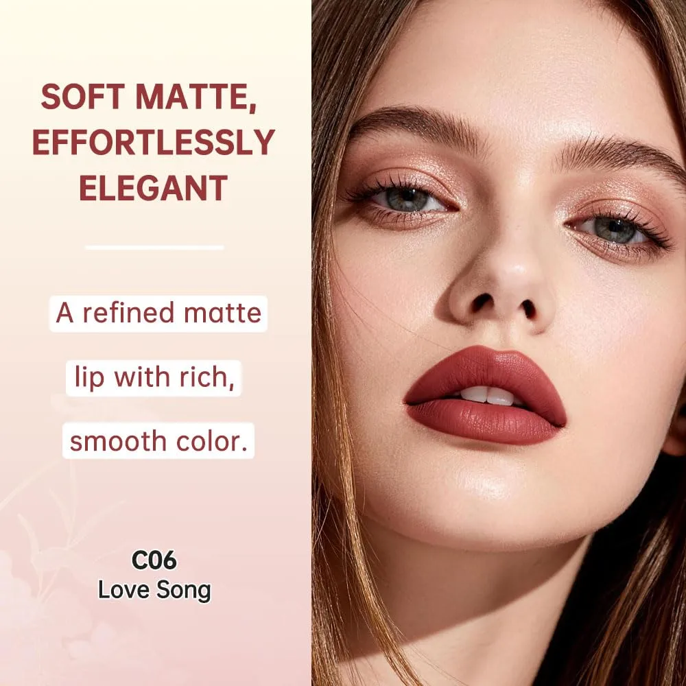 Catkin Love Song Lipstick Soft Matte Velvet Long Lasting Non Cracked, C06