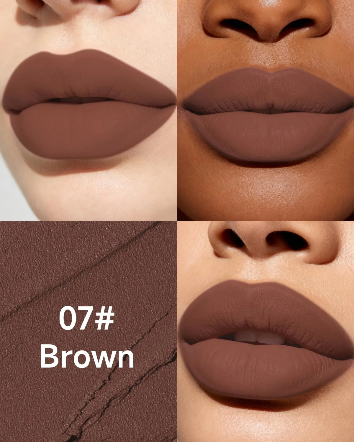 Matte Lipstick Long Lasting, Brown Velvet Smooth Lipstick for Women Makeup