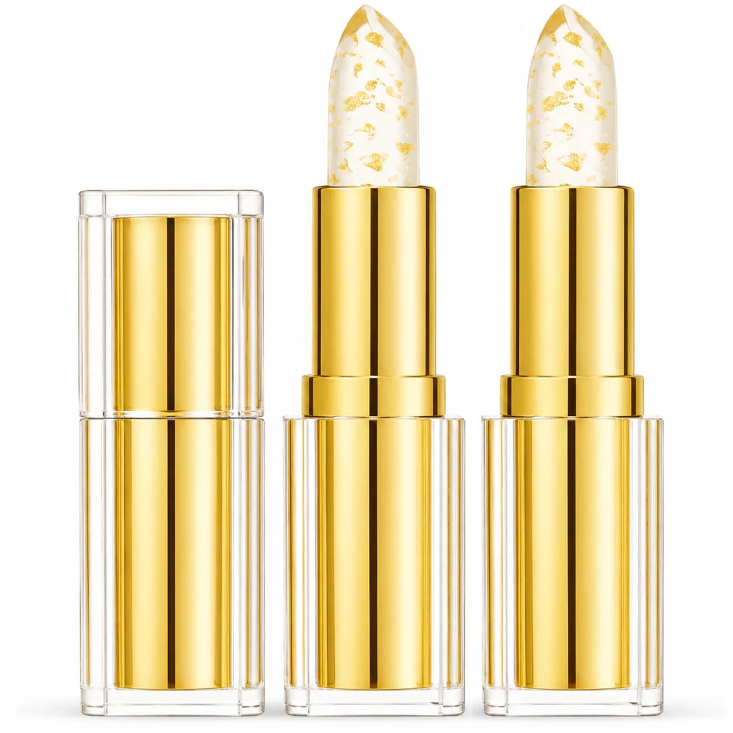 2PCS Color Changing Lipstick, Clear Lipstick That Changes Color