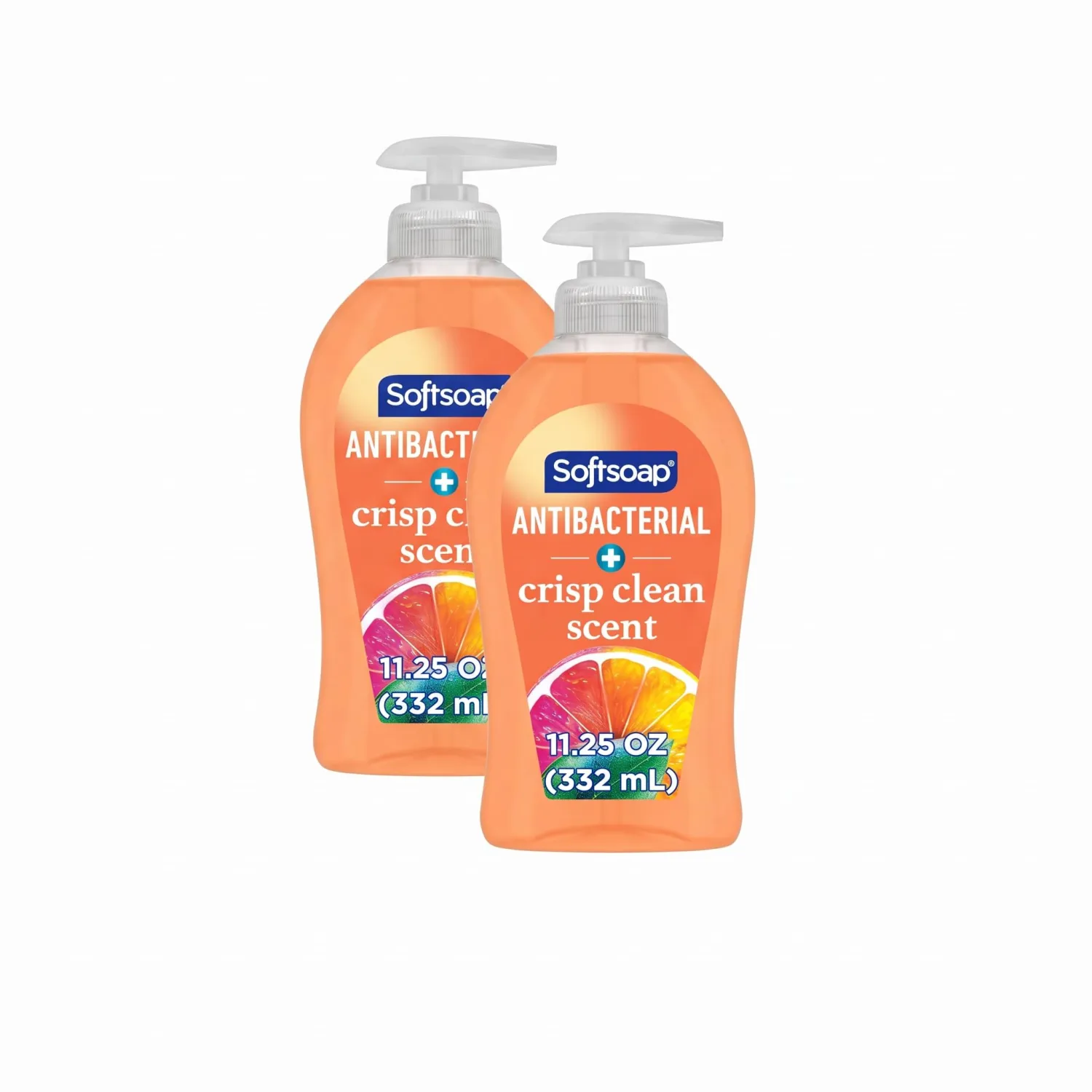 Softsoap Antibacterial Liquid Hand Soap Pump, Crisp Clean - 11.25 fluid ounce (Pack of 2)