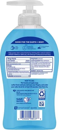 Softsoap Antibacterial Liquid Hand Soap Pump, Clean & Protect, Cool Splash - 11.25 Fl. Oz (Pack of 2)