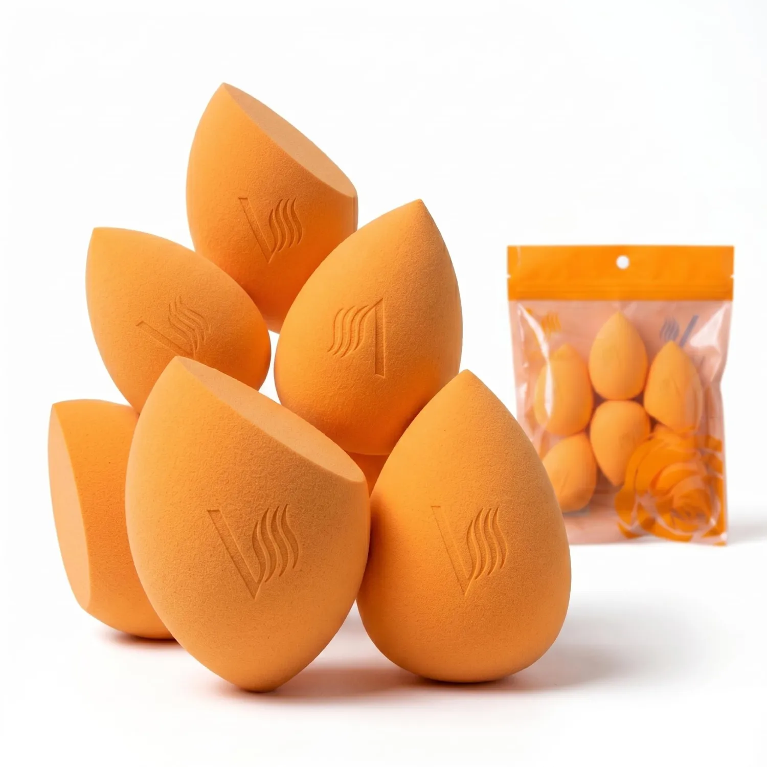 Hi-Def Latex Free Firm Elastic Makeup Sponge Set (6-Pack)