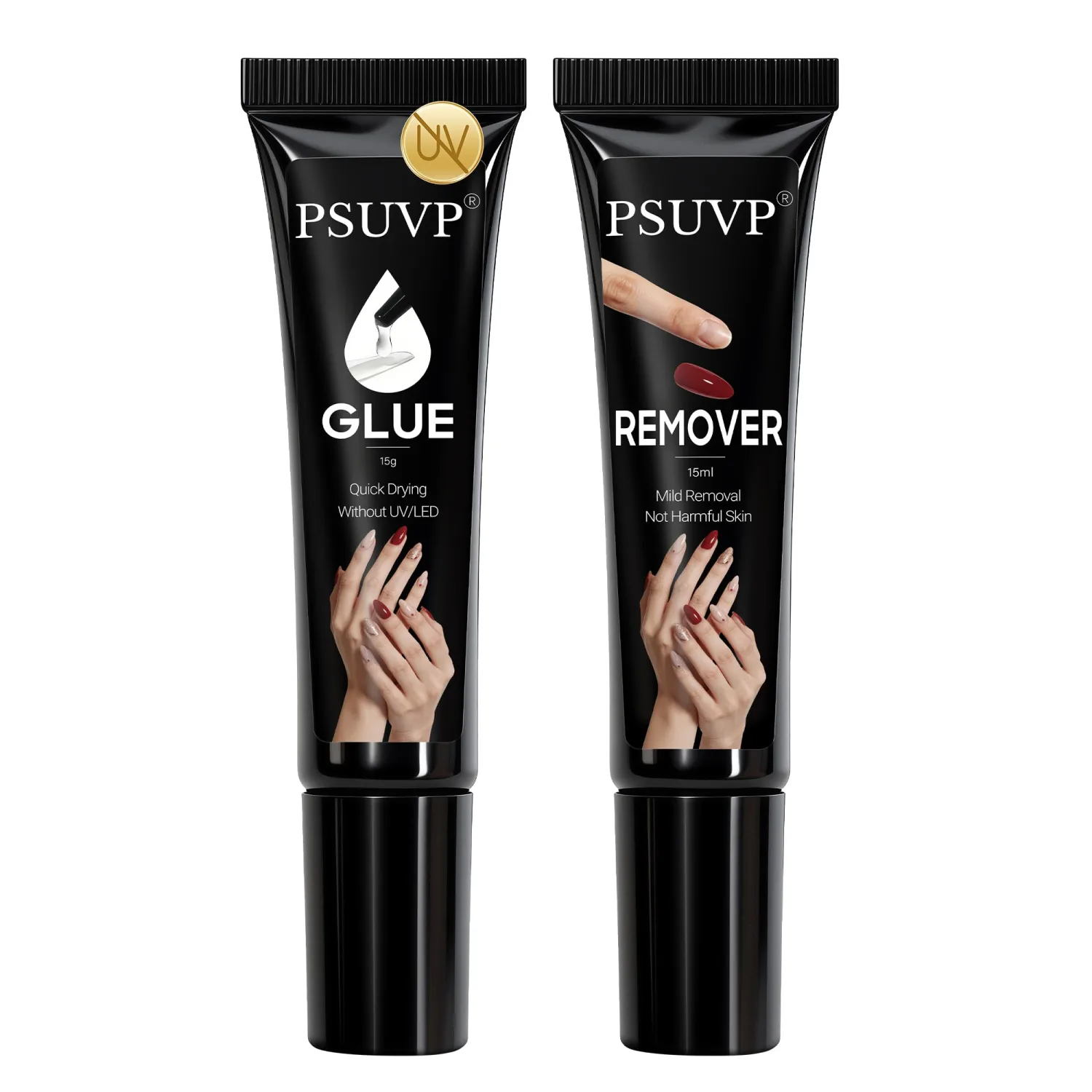 Super Strong Nail Glue&Remover No U/V lamp15ml for Press On Nails