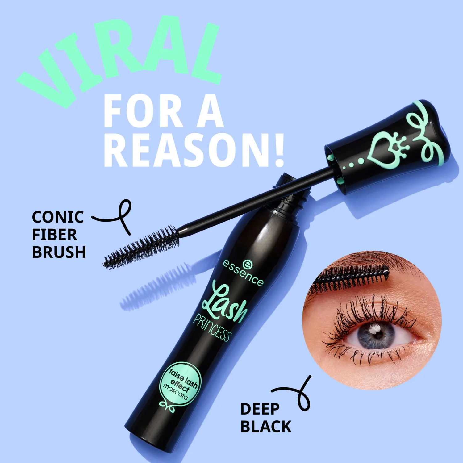 essence Lash Princess False Lash Effect & Curl Mascara Duo, Black