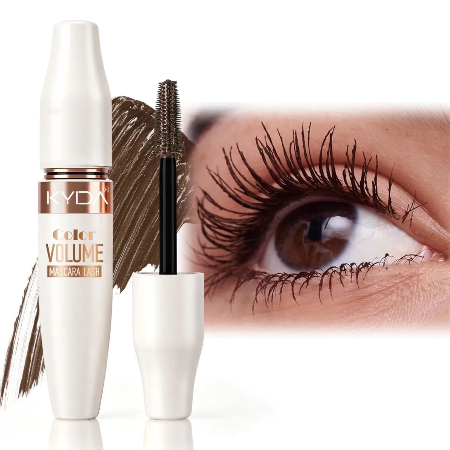 Brown Mascara Lash, Volume & Length Mascara for Thick Curly Lash