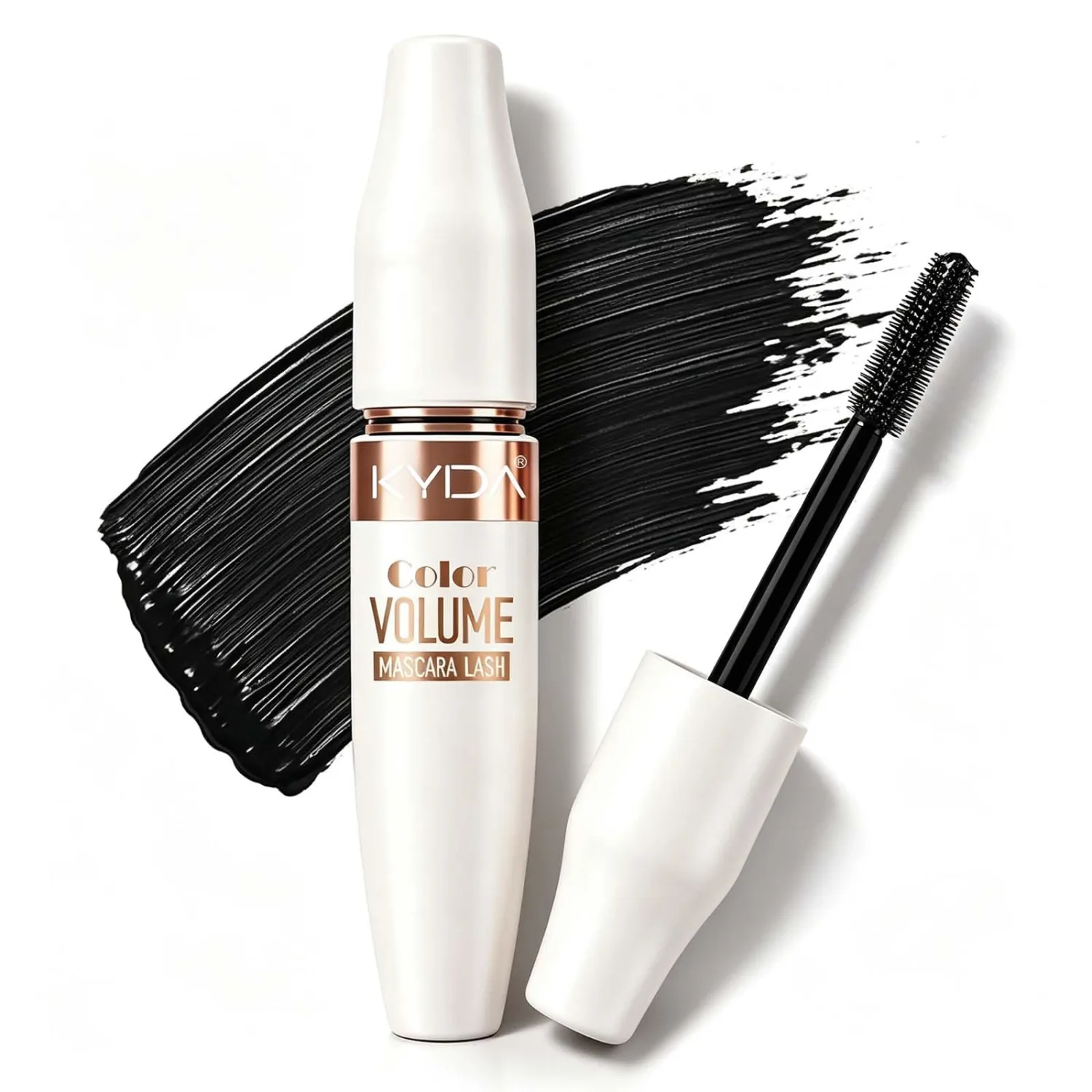 KYDA Black Lash 5D Mascara, Waterproof Thick Silk Fiber Mascara for Women