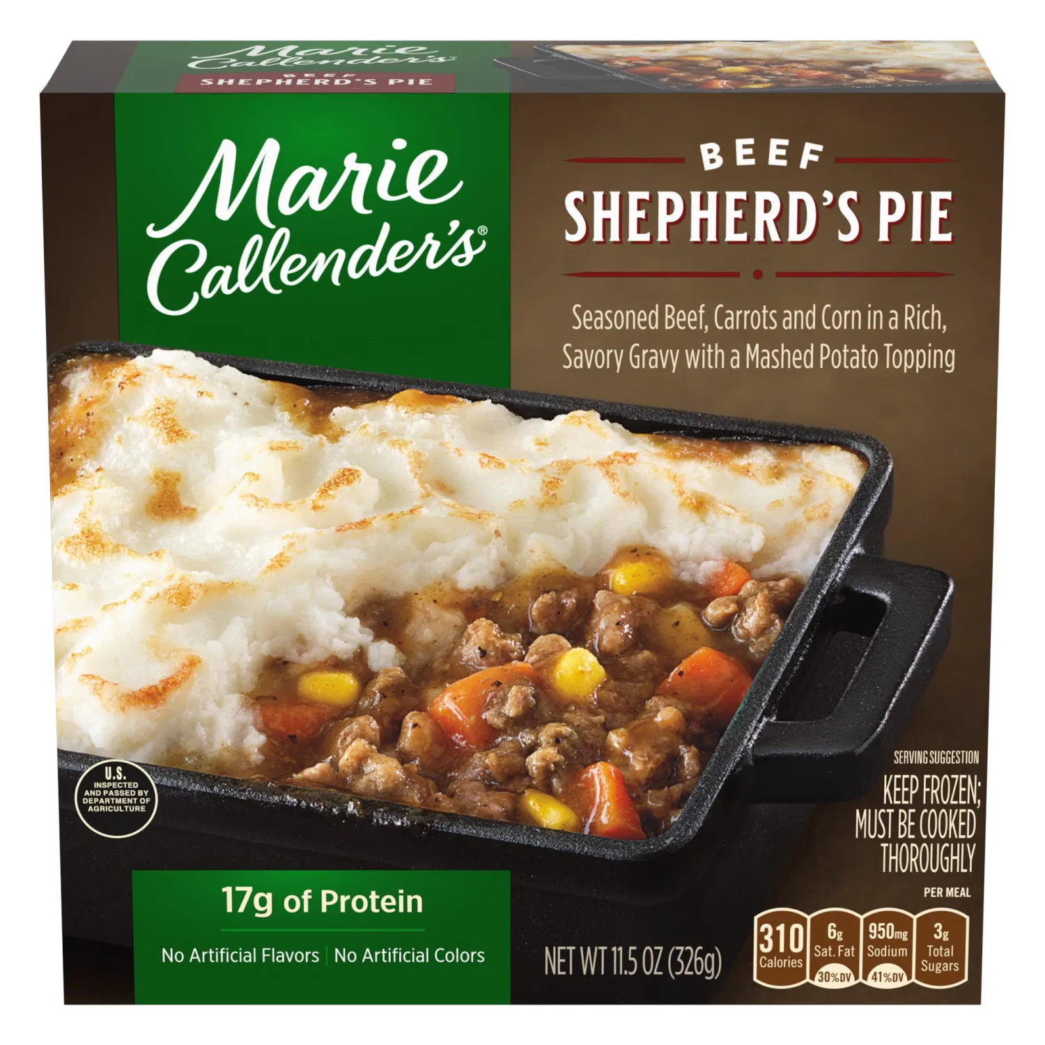 Marie Callender's Beef Shepherd's Pie, Frozen Meal, 11.5 OZ