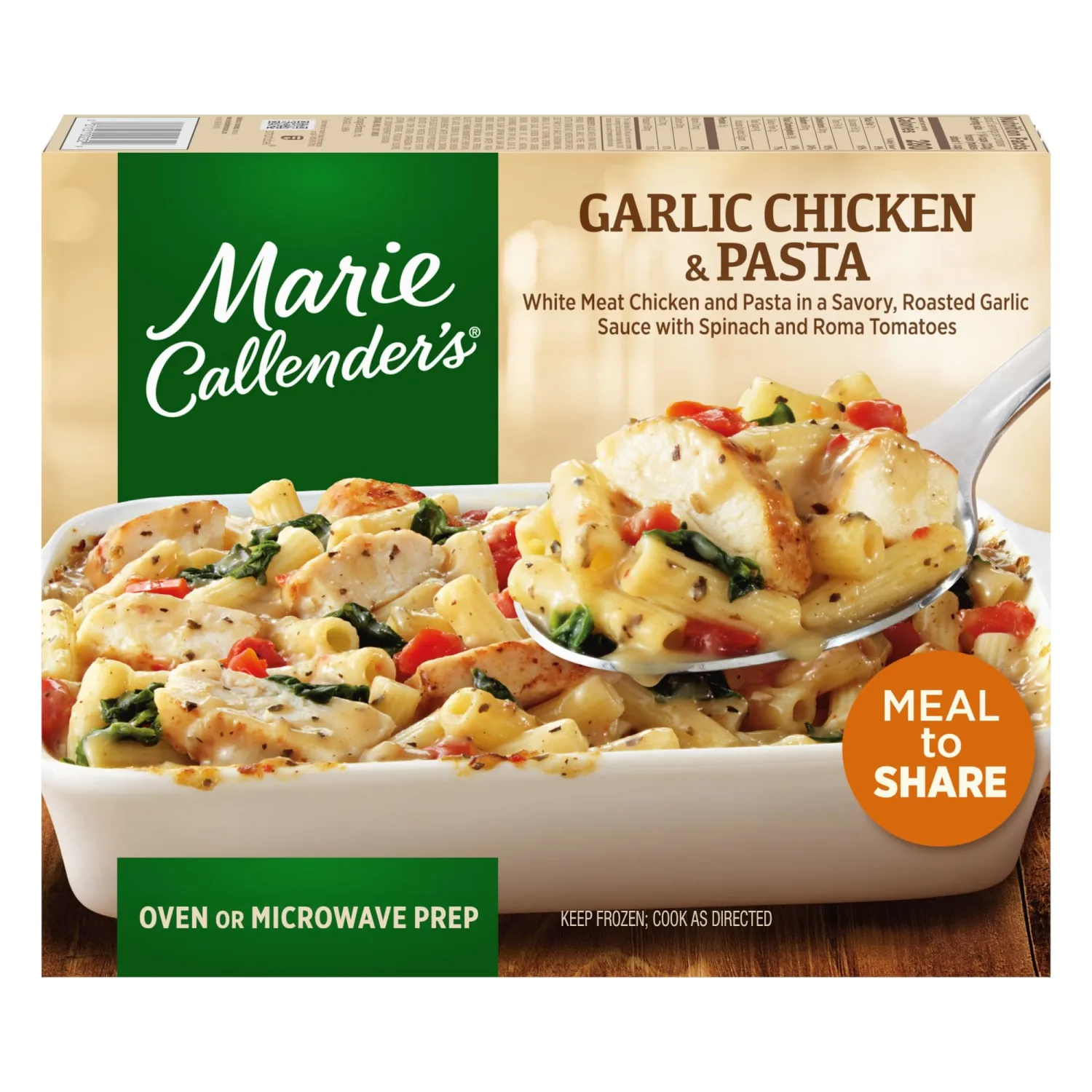 Marie Callender's Garlic Chicken & Pasta, Meal to Share, Frozen Meal, 26 oz.