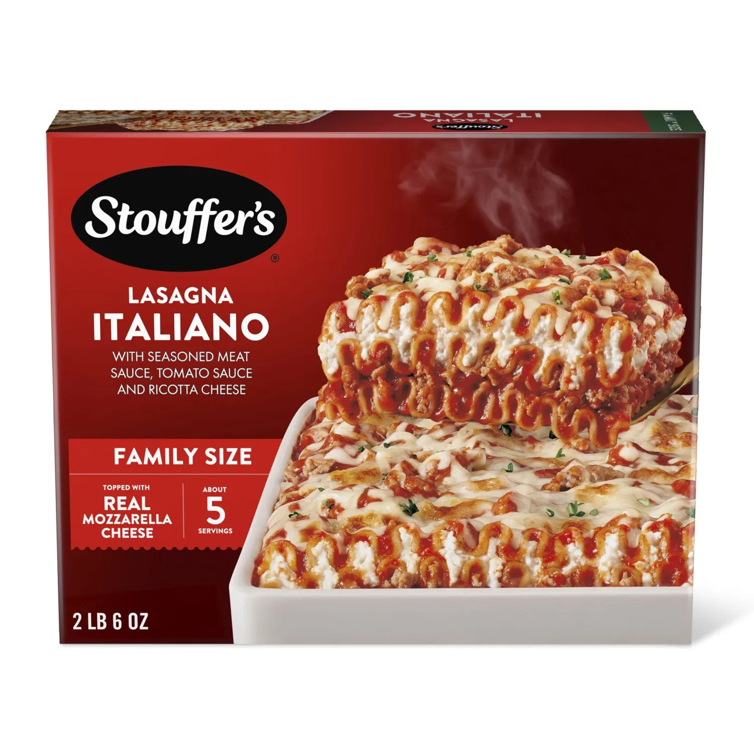 Stouffer's Lasagna Italiano, Family Size Frozen Meal, 38 Oz