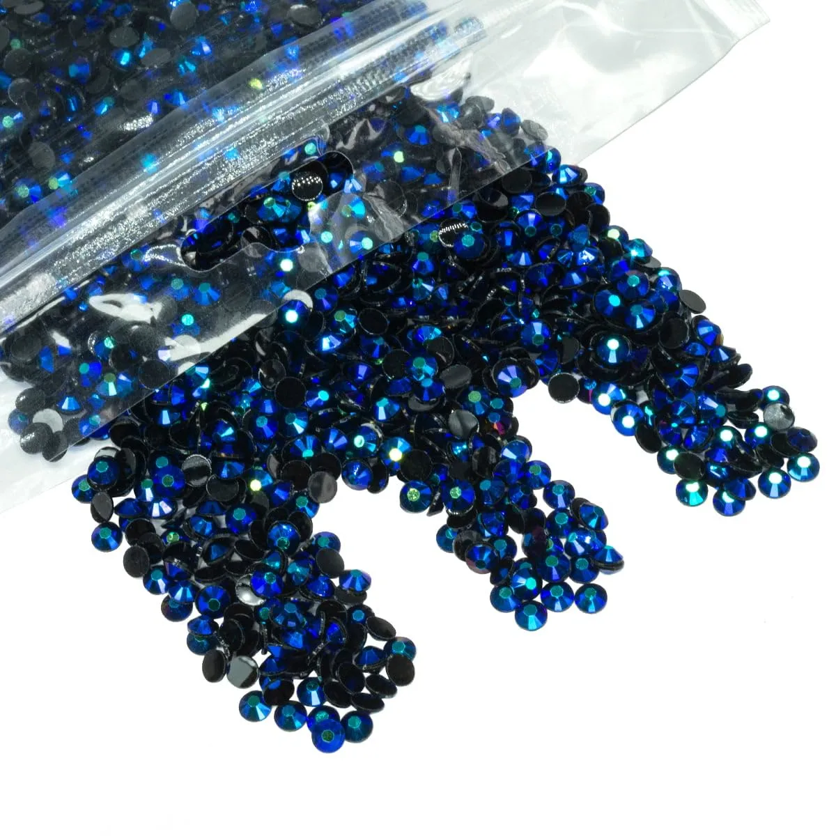 qiipii 3000PCS 5mm Sapphire Blue AB Resin Rhinestones for Crafts Flatback Jelly Rhinestones Bulk SS20 Non-Hotfix Dark Blue AB Stones Diamonds Crystals Gems for Mugs Tumblers Bottles Cups DIY Crafts