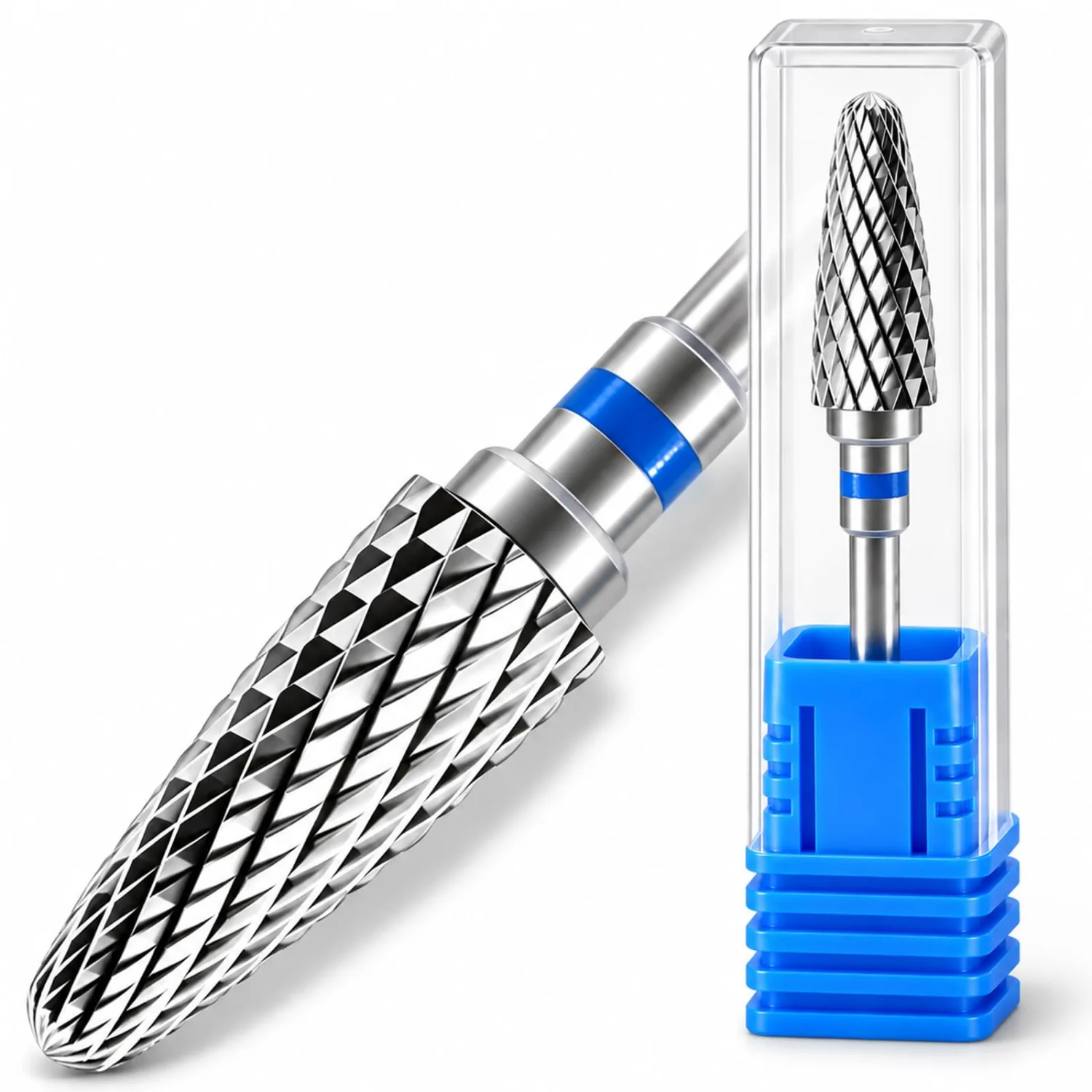 Tungsten Carbide Nail Drill Bit, Nail Drill Bit for Electric Nail File 3/32" Shank, Professional Nail Bit for Remove Gel Acrylic Nails, Salon Home Use (Medium M)