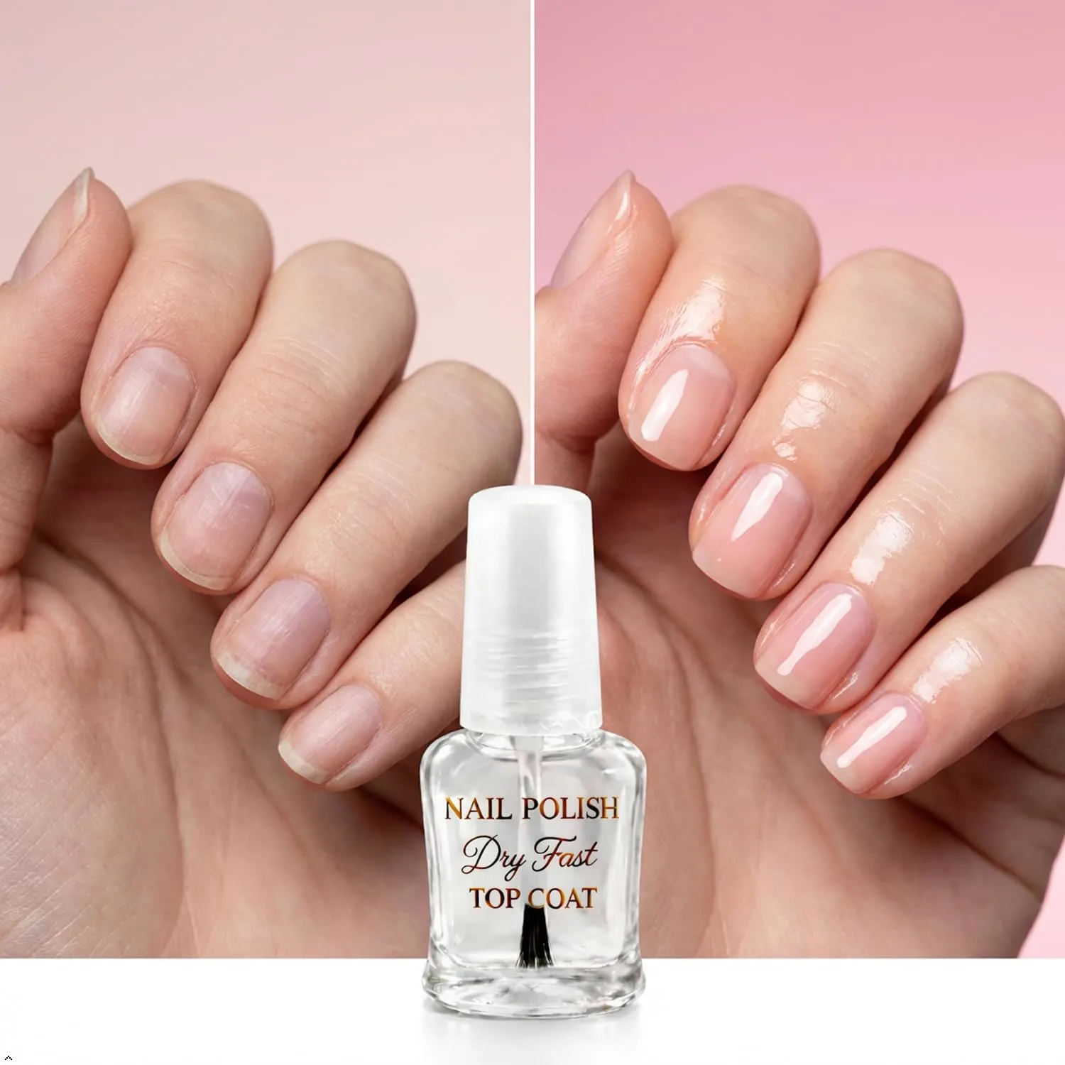 10pcs Clear Quick Dry Nail Polish No Wipe Top Coat Nail Lacquer Shine Finish Long Lasting, Eco-Friendly, Chip Resistant,High-Gloss,Quick-drying And Air Dry Fast Nail Polish at Home,Protect Color&Nails