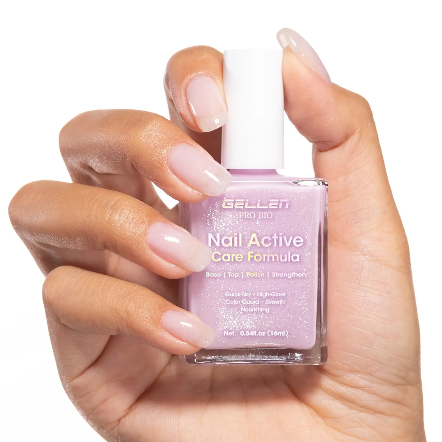 GELLEN PRO BIO Active Shine Nail Polish, Nail Strengthener One-Step Care