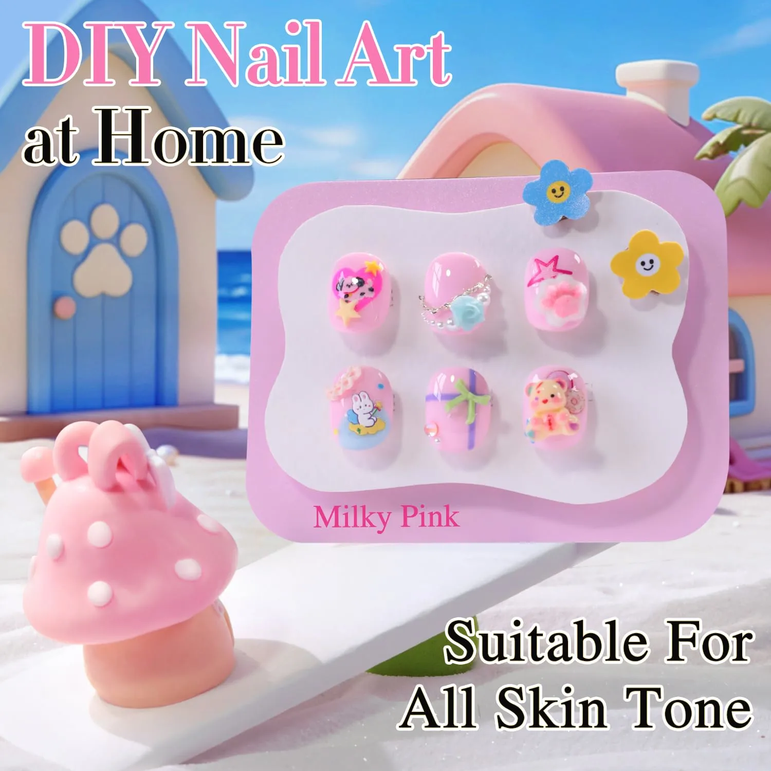 Double Rhythm 0.5 Oz Gel Nail Polish Neutral Natural Same Color Same Bottle Translucent Light Milky Pastel 15ML Manicure French Design Art DIY at Home (Pale Pink-A1586)