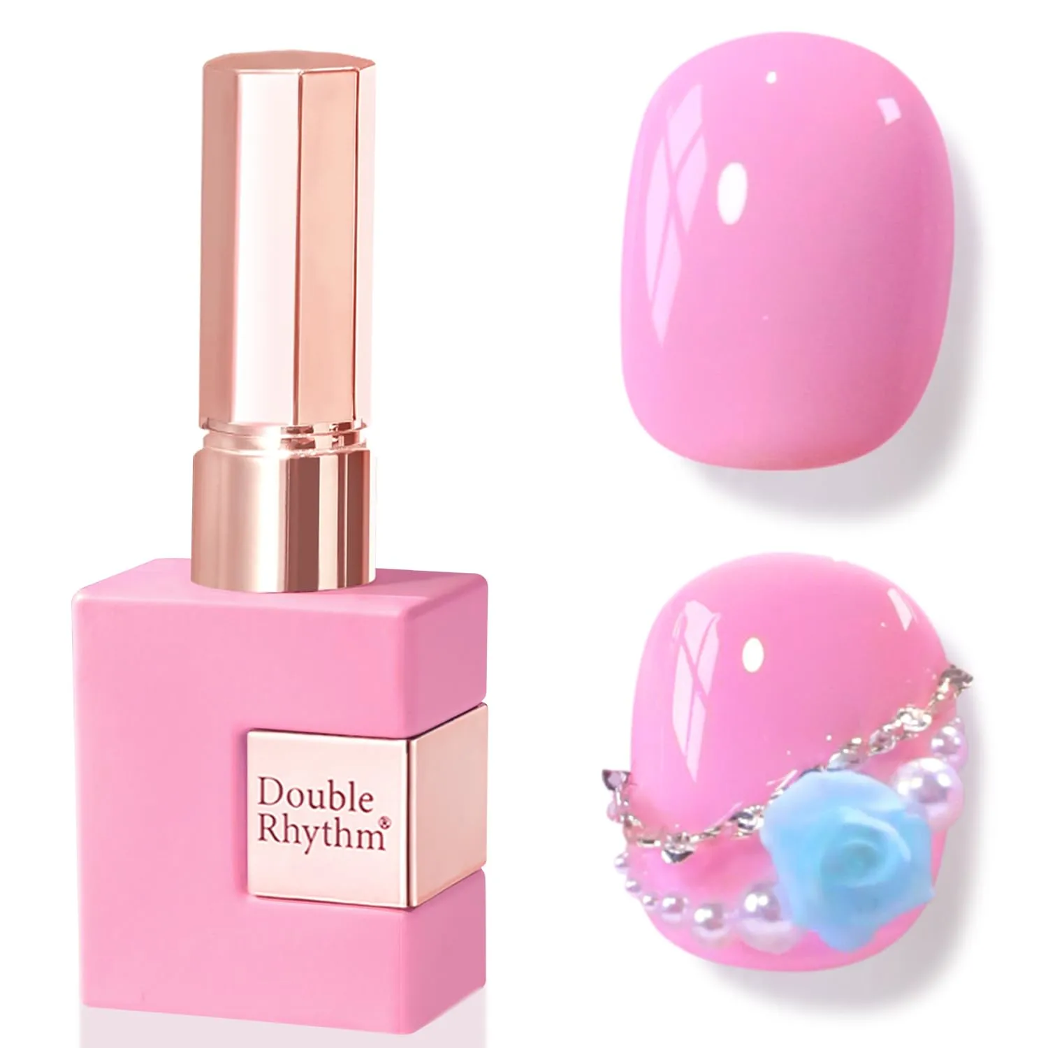 Double Rhythm 0.5 Oz Gel Nail Polish Neutral Natural Same Color Same Bottle Translucent Light Milky Pastel 15ML Manicure French Design Art DIY at Home (Dreamy Pink-A1567)