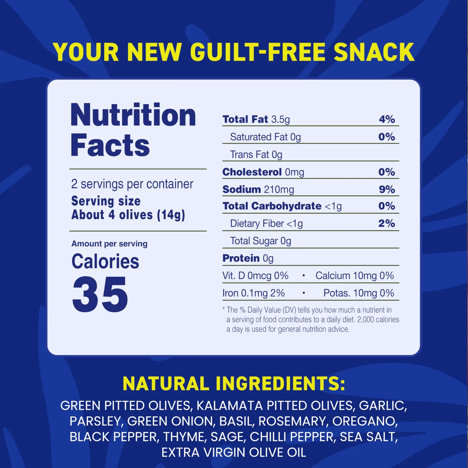 Freestyle Snacks - Olive Snack Packs - Mediterranean Herb (1.1oz, 6 Pack)