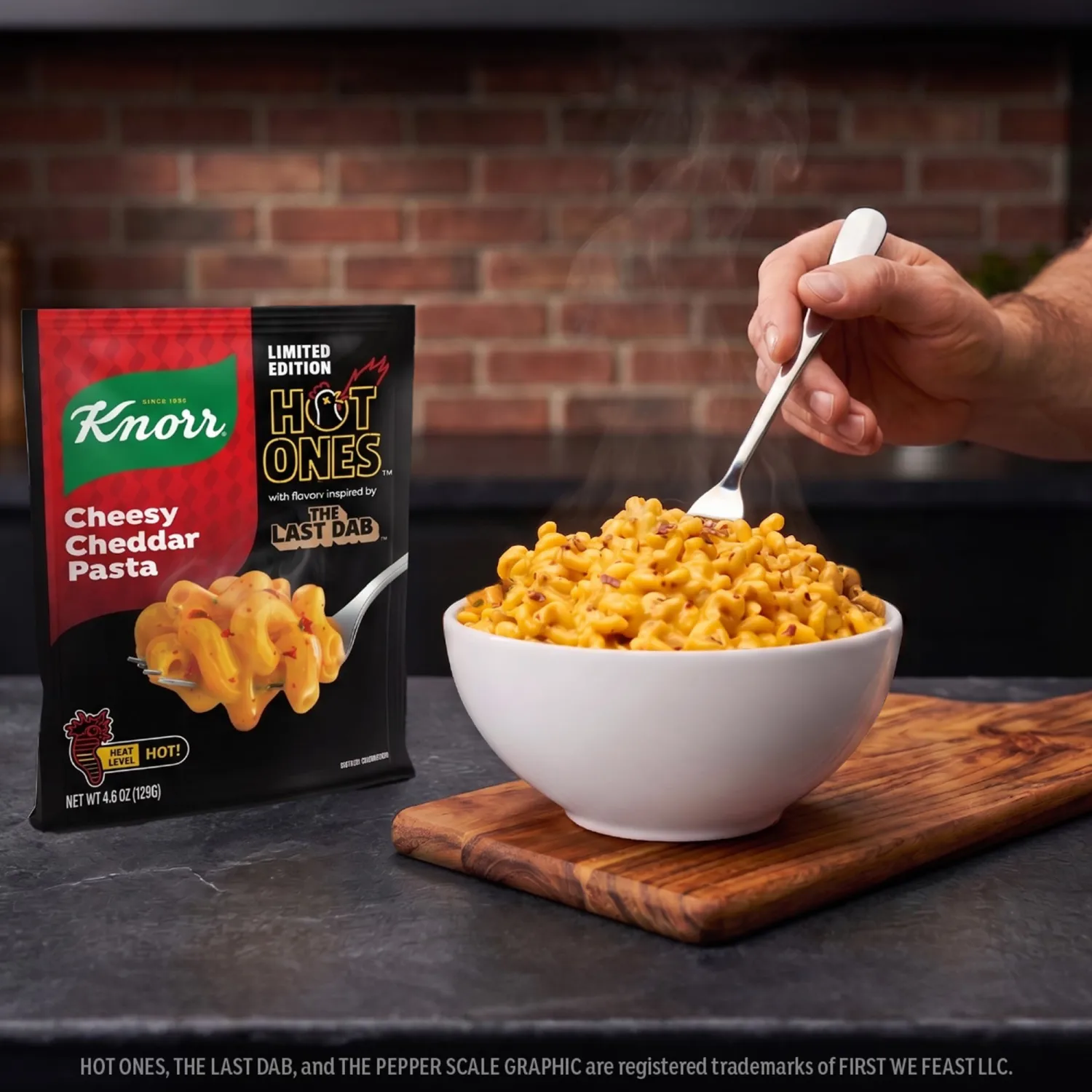 Knorr Pasta Sides, Hot Ones Cheesy Cheddar Pasta, 3-Pack, 4.6 Oz Ea