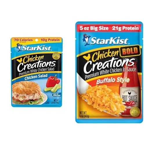 StarKist Chicken Creations Variety Pack - Chicken Salad 2.6 oz and BOLD Buffalo Style 5 oz Pouches