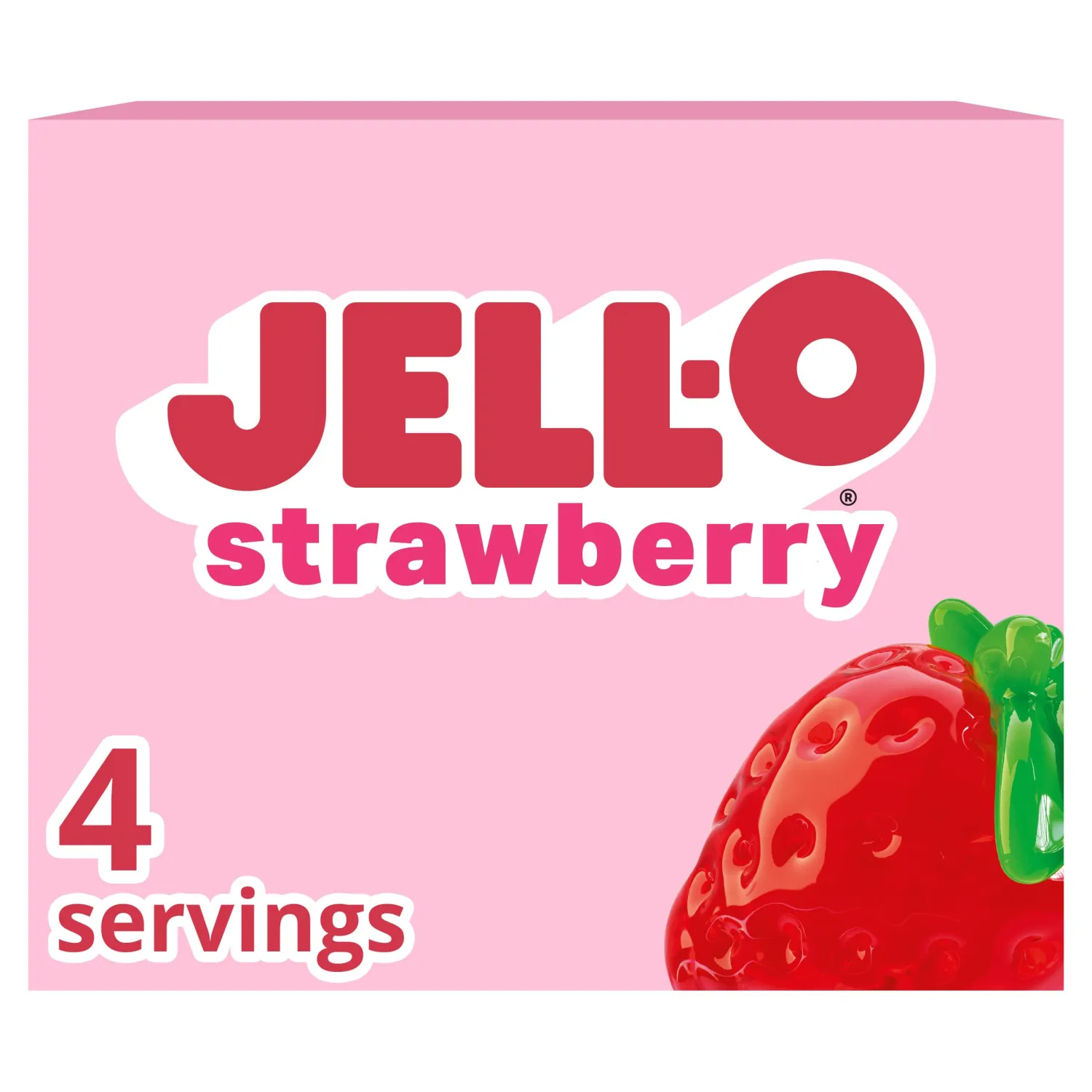Jell-O Gelatin Dessert Mix, Strawberry, 3 oz Box